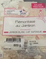 Mängden socker i Piemontaise au jambon