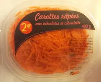 Mängden socker i Carottes râpées aux échalotes et ciboulette