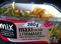 Mängden socker i Maxi salade 3 fromages - penne, bleu, mozarella, emmental