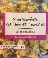 Mängden socker i Salade de pâtes mini Farfalles au thon/tomates