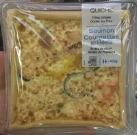 Mängden socker i Quiche Saumon Courgettes grillées