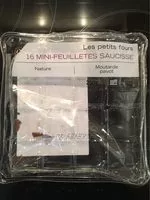 Mängden socker i 16 mini feuilletes saucisse