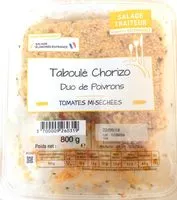 Mängden socker i Taboulé chorizo duo de poivrons tomates mi-séchées
