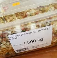 Mängden socker i Salade de blé tomates chèvre et basilic