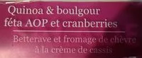 Mängden socker i Quinoa & boulgour fêta AOP et cranberries