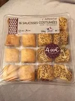 Mängden socker i 16 saucisses costumees