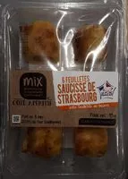 Mängden socker i Feuilletés saucisse de Strasbourg