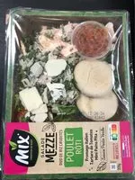 Mängden socker i Salade Mezze Duo de riz crudités Poulet rôti, 320g