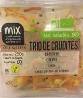 Mängden socker i Trio de crudités