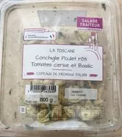 Mängden socker i Conchiglie Tomates cerise & basilic