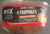 Mängden socker i Salade et fusilli 4 fromages
