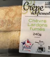 Mängden socker i Crepe de froment chèvre lardons fumés