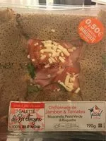 Mängden socker i Galette chiffonnade de jambon et tomates