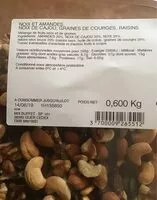 Mängden socker i Noix et amandes