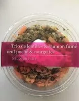 Mängden socker i Trio de lentilles & saumon fumé oeuf poché & courgettes