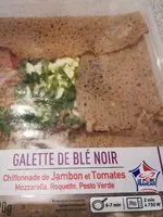 Mängden socker i Galette chiffonade de jambon et tomates