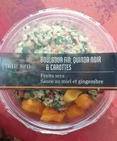 Mängden socker i Boulgour fin, quinoa noir et carottes