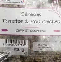 Mängden socker i Céréale tomate et pois chiches