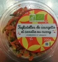 Mängden socker i tagliatelles de courge et carotte
