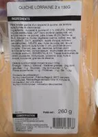 Mängden socker i Quiche Lorraine 2 x 130g