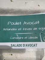 Mängden socker i Salade poulet avocat amandes et fèves de soja