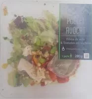 Mängden socker i Salade Poulet Avocat fèves de soja et tomates mi-séchées