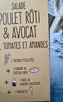 Mängden socker i Salade poulet rôti et avocat