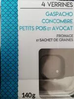 Mängden socker i Vérin ne gaspacho, concombre, avocat, petits pois