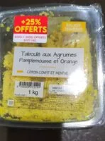 Mängden socker i Taboulé aux agrumes pamplemousse et orange