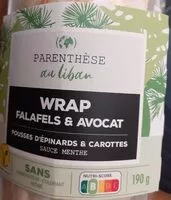 Mängden socker i Wrap falafels avocat