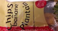 Mängden socker i Chips de banane épicées plantain