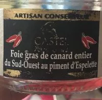 Mängden socker i Foie gras de canard entier du sud-ouest au piment d'espelette
