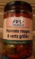 Mängden socker i Poivrons rouges et verts grillés