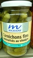 Mängden socker i Cornichons fins pasteurisés au vinaigre