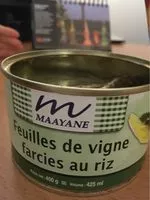 Mängden socker i Feuilles De Vigne Farcies Au Riz