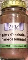 Mängden socker i Filets d’anchois à l’huile de tournesol