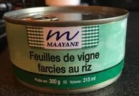 Mängden socker i Feuilles de vigne farcies au riz