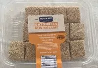 Mängden socker i Batonnets au sesame