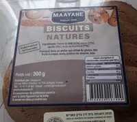 Mängden socker i Biscuits natures MAAYANE