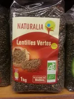 Mängden socker i Lentilles vertes