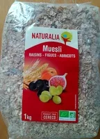 Mängden socker i Muesli raisins-figues-abricots