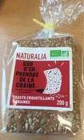 Mängden socker i Toasts croustillants aux 3 graines