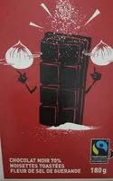 Mängden socker i Chocolat noir noisettes toastées fleur de sel
