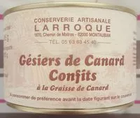 Mängden socker i Gésiers de canard confits