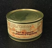Mängden socker i Pâté de canard au piment d'Espelette