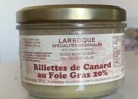 Mängden socker i Rillettes de Canard au Foie Gras