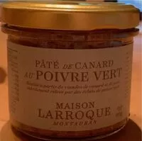 Mängden socker i Paté de canard au poivre vert