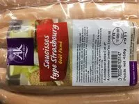 Mängden socker i Saucisses Type Strasbourg, 450 Grammes, Marque André Krief