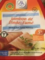 Mängden socker i JAMBON DE DINDE FUMÉ CASHER