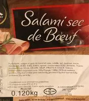 Mängden socker i Chiffonnade salami sec de boeuf cacher